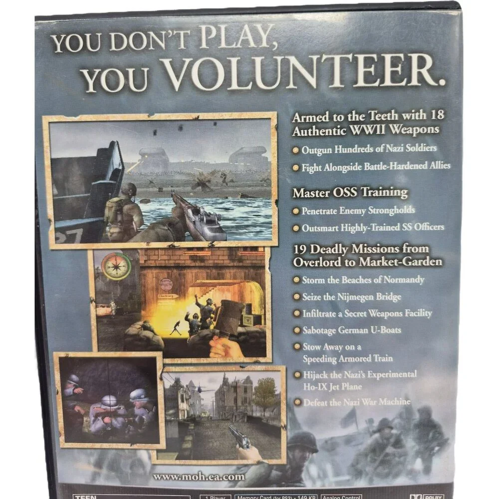 Sony PS2 Medal Of Honor Frontline PlayStation 2 Game EA Games Rated T